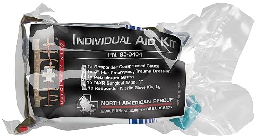 North American Rescue Individual Aid Kit NAR Compact First Aid with ...