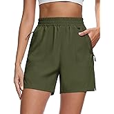 MAGCOMSEN Women's 5" Hiking Cargo Shorts UPF 50+ Quick Dry Lightweight Golf Athletic Casual Summer Shorts with Pockets