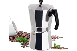 Supvision 2 Cup Moka Pot Aluminum 100ml Italian Coffee Maker Stovetop Espresso CoffeeMakers Mocha Pot Percolator Greca Coffee Maker for Electric Ceramic Stove Portable for Easy Brewing