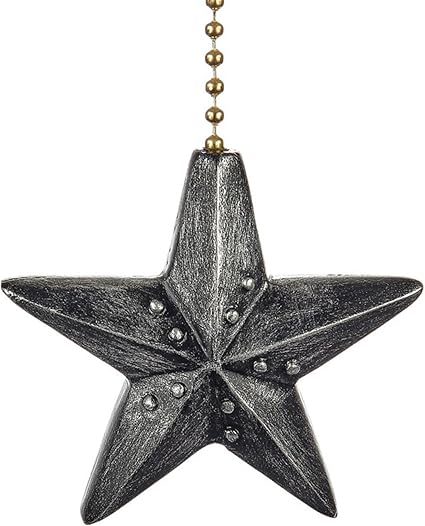 Clementine Designs Black Barn Star Decorative Ceiling Fan Light