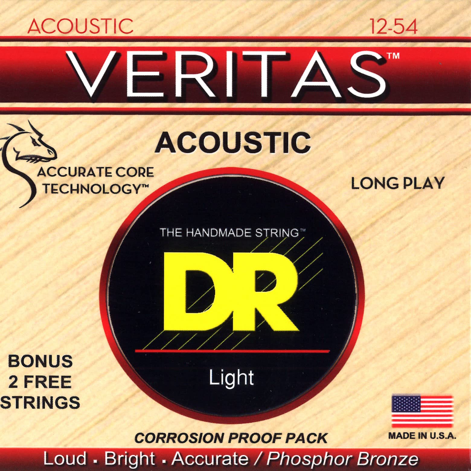 DR VERITAS VTA-12 Light 012‐054 アコースティックギター フォスファーブロンズ弦 ディーアールの商品画像