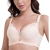 Reairtal Push Up Bras for Women Padded Plus Size Bra Underwire Sexy Lace Bra