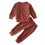 Toddler Baby Girls Leopard Print Clothes Set Long