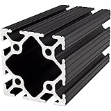 80/20 Inc., 10 Series, Part# 2020-BLACK, 2" x 2" T-Slotted Extrusion x 36" Black