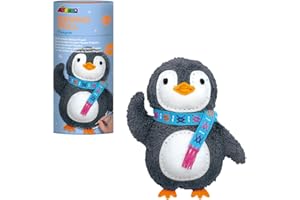 Avenir My First Sewing Kit for Beginner Ages 6+ I Premium Plush Big DIY Animals I Child-Safe Tools for Easy Crafting Fun I Motor Skills Wiggle Stuff Stitching Creativity I Skill Gift for Boys & Girls