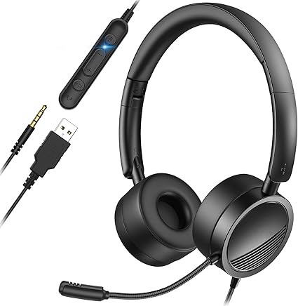 Amazon Aoinaka Pc ヘッドセット マイク付き Usb 3 5mm両用 ヘッドフォン 有線 高音質ステレオ 軽量 快適 ノイズキャンセリングマイク ミュート機能付き テレワーク Web会議 ビデオチャット ゲーム用 日本語取扱説明書付き Aoinaka Pc用ヘッドセット 通販