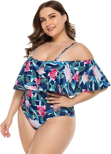 off shoulder swimsuit plus size