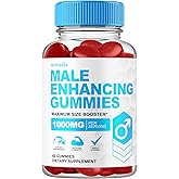 Male Enhancing Supplement Gummies - 6 in 1 Testosterone Booster Gummies for Men, Stamina Test Boost Gummy for Men with Horny Goat Weed, Tribulus, Maca Root Boost Energy, Performance (60 Gummies)
