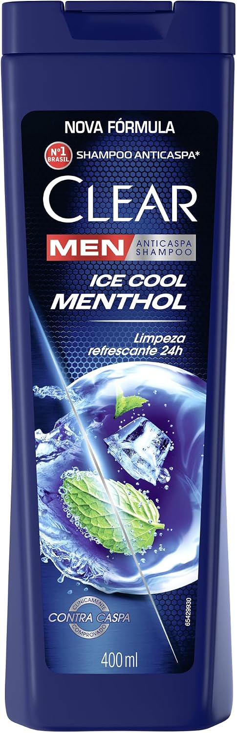 Clear Shampoo Men Anticaspa Ice Cool Menthol 400Ml