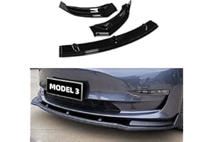 Arcoche Fit Tesla Model 3 Front Lip for Bumper Accessories Fit for Model 3 2017-2023 Front Spoiler(Glossy Black)
