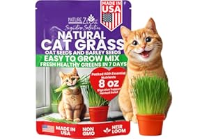NatureZ Edge Premium Cat Grass Seeds for Indoor Cats, Non GMO - 1/2 lb Oat & Barley Grass for Indoor Cats, Cat Plant, Kitty Lawn, Pet Grass, Hierba para Gatos, Made in USA