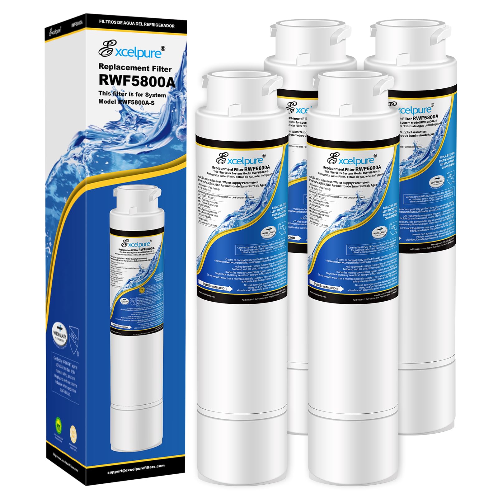 Photo 1 of EPTWFU01 Water Filter Replacement, Compatible with Frigidaire EPTWFU01 EWF02 Pure Source Ultra II, PureSource Ultra 2, RWF5800A, SCWFTCTO, GP006, EPTWFUO1, MR022, JO22, BO022, TH-01, DE022, 1007 4PACK