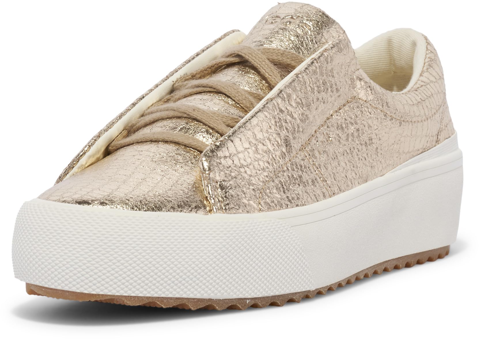 Keds Women’s Remi Slip On Sneaker, Champagne Embossed Leather, 9.5
