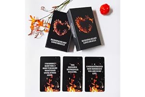 QCSDCKOT QUEENOFPAIN Burning Heart Love Oracle Cards Deck, Twin Flame Oracle Cards, Oracle Deck Help You Gain Insight into What The Person is Thinking or Trying to Communicate with You