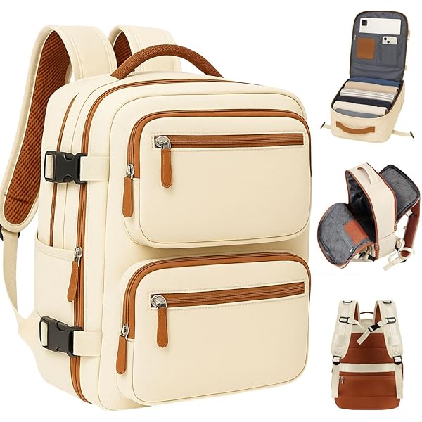himawari Mochila de viagem com porta de carregamento USB 15,6