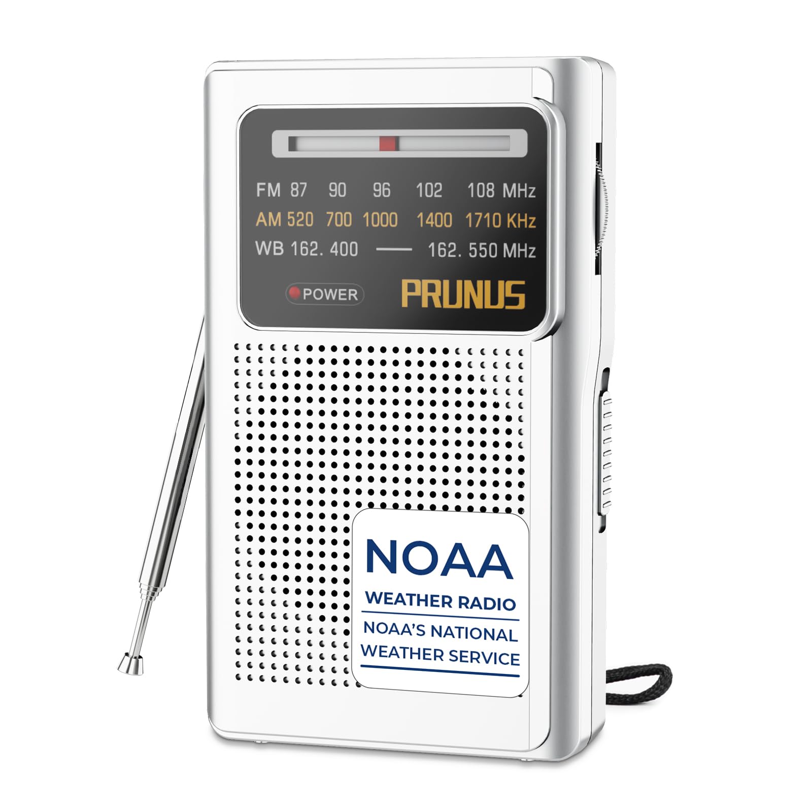 NOAA Weather Radio AM FM, AA Battery Radio for Power Outages PRUNUS J161