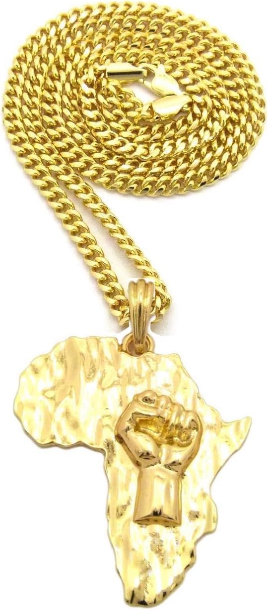 Shiny Jewelers USAShiny Jewelers USA Fist Necklace for Men - Black Life Matter