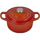 Le Creuset Enameled Cast Iron Signature Round Dutch Oven, 1 qt., Flame