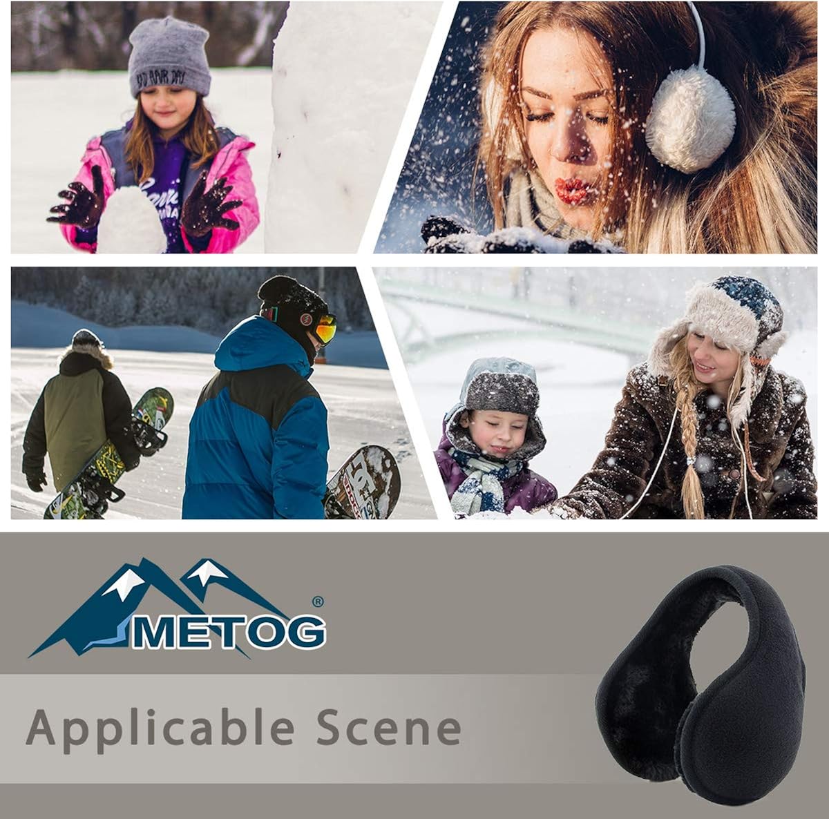 Metog Unisex Foldable Ear Warmers Polar Fleece Winter Earmuffs Coffee at  Women’s Clothing store