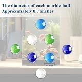 Oiiurly Glass Pebbles 900g Flat Decorative Stones 17-19mm Blue Green view 2