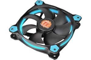 Thermaltake Riing 12 Series High Static Pressure 120mm Circular LED Ring Case/Radiator Fan with Anti-Vibration Mounting Syste