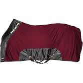 Back on Track Royal Mesh Sheet Deluxe Horse Blanket | Lightweight Stable Sheet, 2 Front T-Buckles Closure, Welltex Technology, Form-Fitting Back Line, Wine - 78" (145cm)