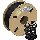 DURAMIC 3D PLA Plus (PLA+) Filament 1.75mm Black 1kg, 3D Printer Filament Tough PLA Pro 8 Times Strength, Cardboard Spool 3D 
