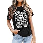 Halloween T Shirt Women Pumpkin King Shirts Face Characters Shirt | Halloween Party Tshirt Halloween Pumpkin King Tee Tops Pumpkin King Halloween Clothing For Women