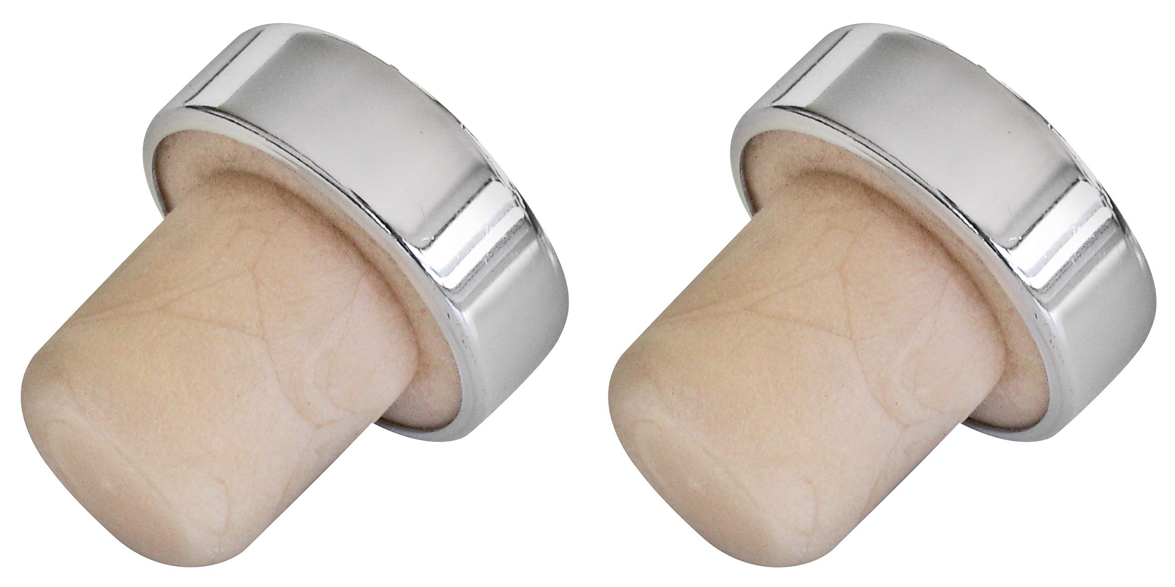 Fackelmann Wine Bottle Stopper Set, Silver, 1-Inch