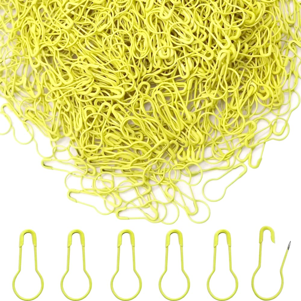 Yosawo 500 pcs Safety Pin Clothing Tag Pins Bulb Pin Metal Gourd Pin Calabash Pins for Hand Sewing DIY Crafts Home Accessories (Yellow) — image 1