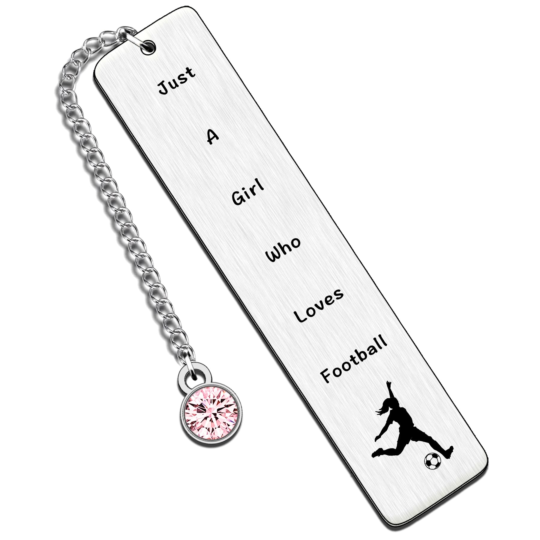 QMVMV Football Gifts - Just A Girl Who Loves Football Bookmark for Women & Girls