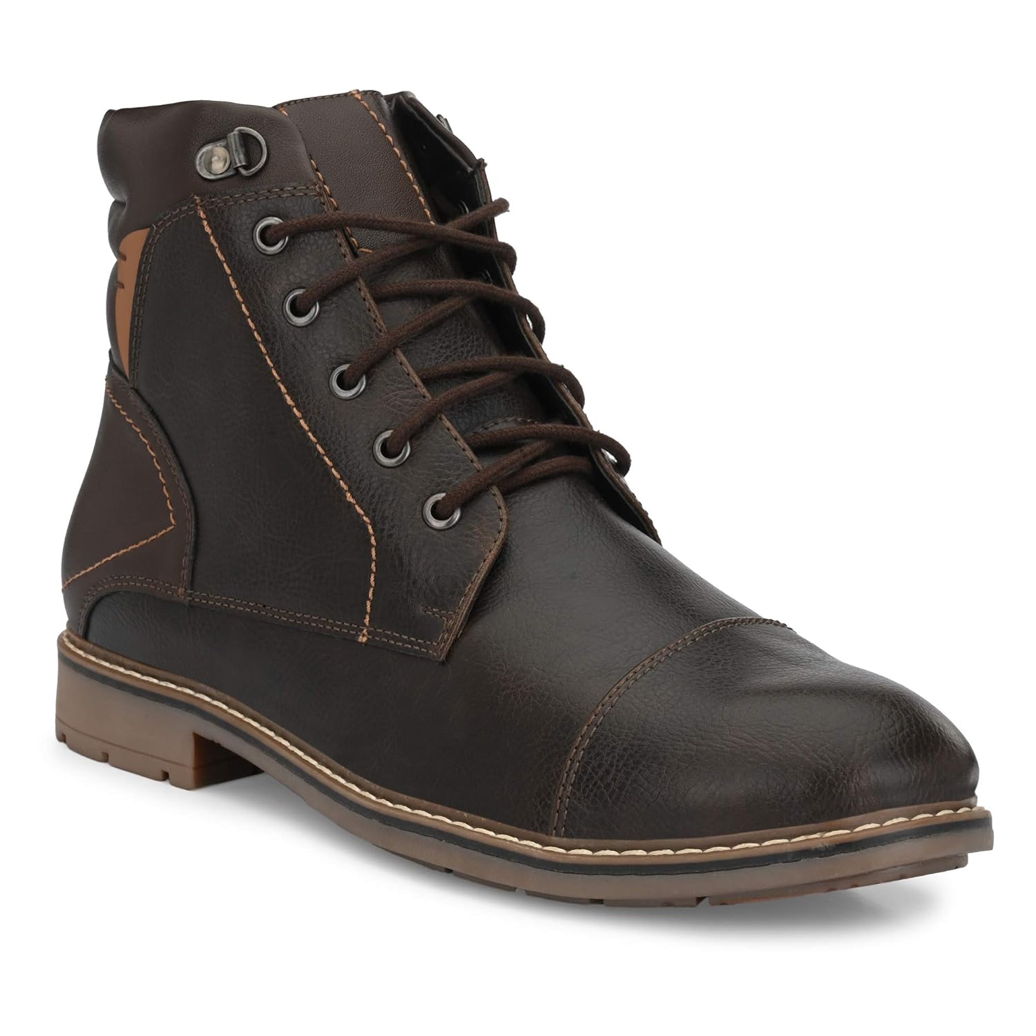 Buy Shences Faux Leather Brown HIGH TOP Casual Boots for Men (11) at