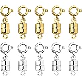 20 Pcs Magnetic Bracelet Necklace Clasps Extenders Adjustable Chain Connectors for Necklaces & Bracelets in Gold & Silver Secure Closures for Jewelry Extensions