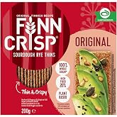Finn Crisp Sourdough Rye Thins, Original Crispbread, 7 Ounce Boxes (Pack of 9)