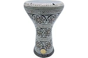 New! Gawharet El Fan Classic 17" Mother of Pearl Darbuka Drum Percussion (Sunrise)