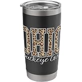 Leopard Print Buckeye Girl Ohio Home Buckeye State Stainless Steel Insulated Tumbler