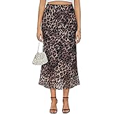 Women's Y2k Mesh Midi Skirt Elastic High Waisted Floral Print Bodycon Mermaid Long Skirts for Women