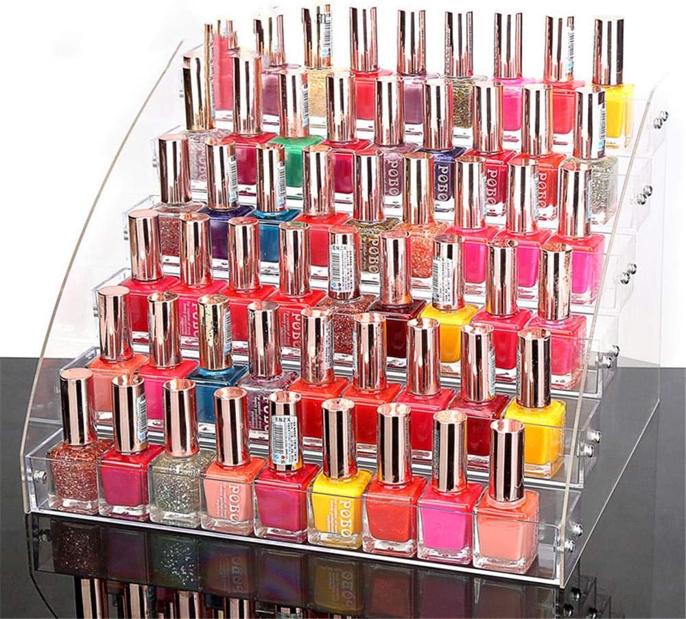 Nail Polish Display Stand Acrylic Transparent Plastic Nail Display