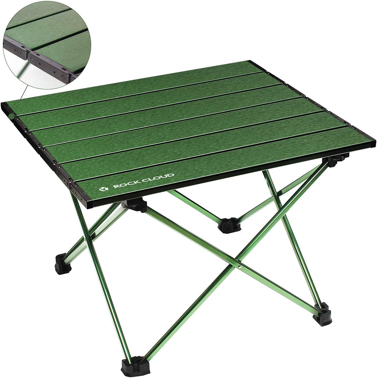 Rock Cloud Portable Camping Table Ultralight Aluminum Camp Table Folding Beach Table for Camping Hiking Backpacking Outdoor Picnic, Green: Furniture & Decor