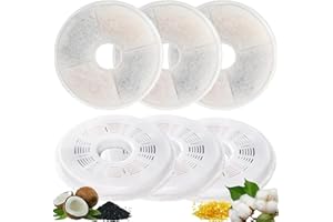 6 Pack Cat Water Fountain Filters Compatible with Catit Design Senses, Activated Carbon Pet Filter for Flower Senses 2.0 Fres