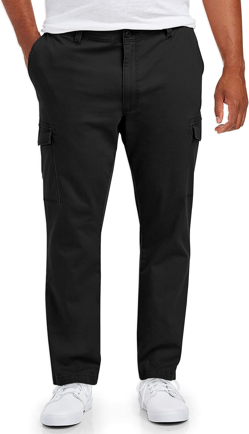 Amazon Essentials Big & Tall Cargo Pant Casual, Black, 54W x 34L
