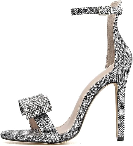 amazon silver sandal heels