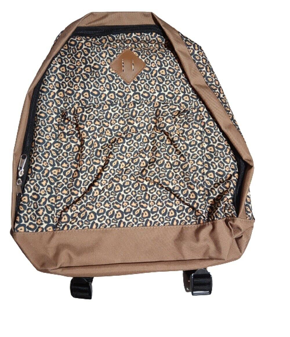 Leopard Print Backpack Rucksack Travel School bag with pocket 38 cm x32 cm Multicoloured