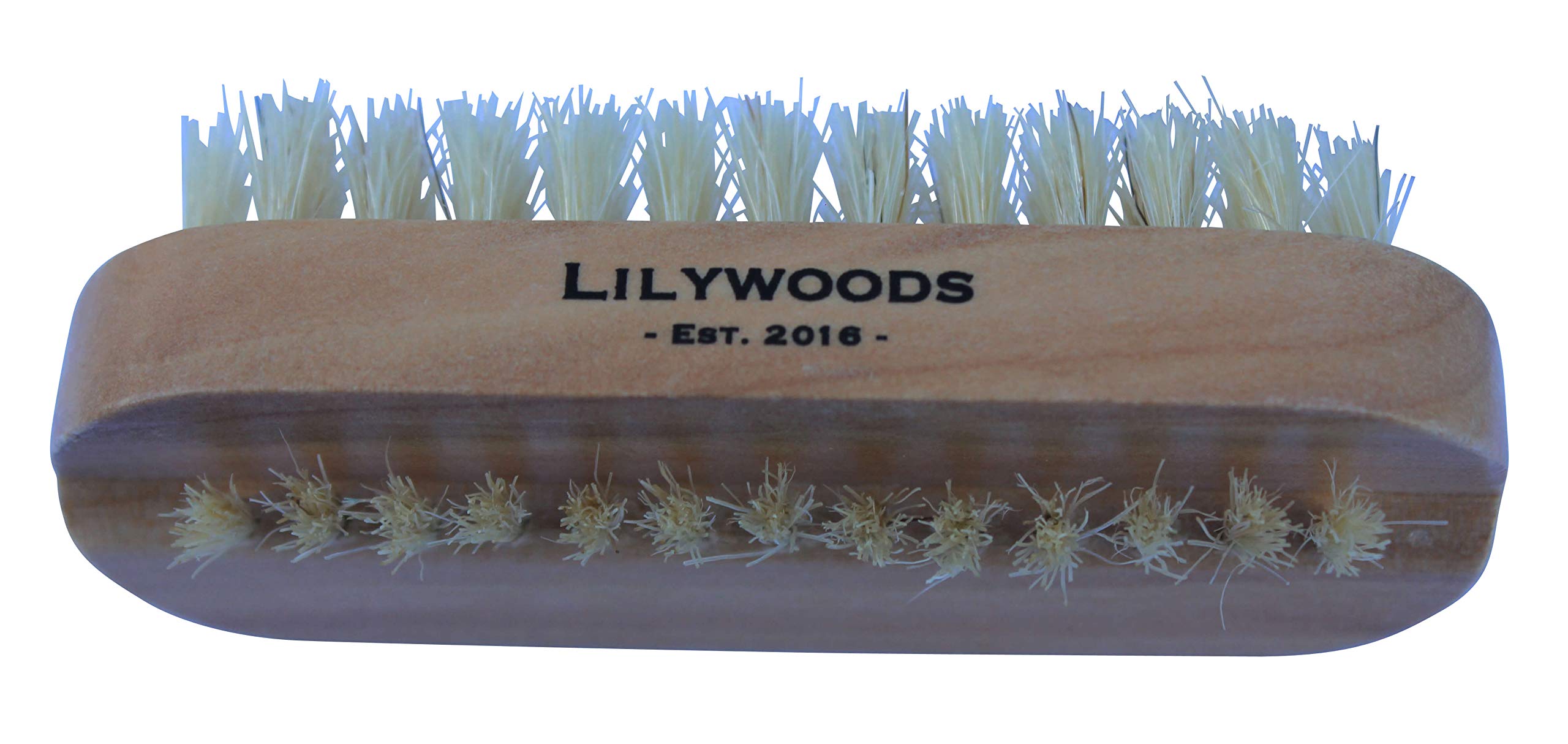 Lilywoods Dual-Sided Hands and Nail Brush — Bath Cleaning Scrubbing and Exfoliate — 10cm x 4cm