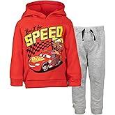 Disney Pixar Cars Lightning McQueen Fleece Pullover Hoodie and Pants Outfit Set Toddler to Big Kid