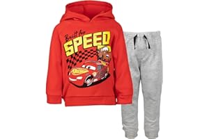 Disney Pixar Cars Lightning McQueen Fleece Pullover Hoodie and Pants Outfit Set Toddler to Big Kid