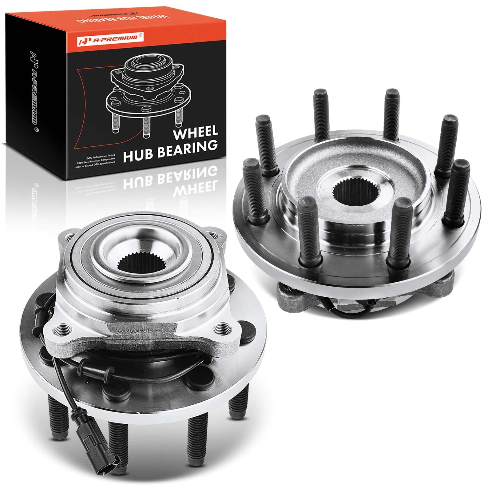 Photo 1 of A-Premium 2 x Front Wheel Bearing and Hub Assembly with ABS & 8-Lug Compatible with Dodge Ram 2500 2009-2010, Ram 3500 2009-2010 & Ram 2500 2011, 3500 2011, 4WD Only