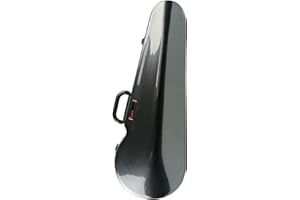 Bam Contoured Hightech Viola Case - up to 16 7/8", Black Interior/Black Carbon Exterior