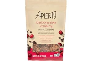 Amazon Brand, Aplenty Dark Chocolate Cranberry Granola Clusters, 11 Oz