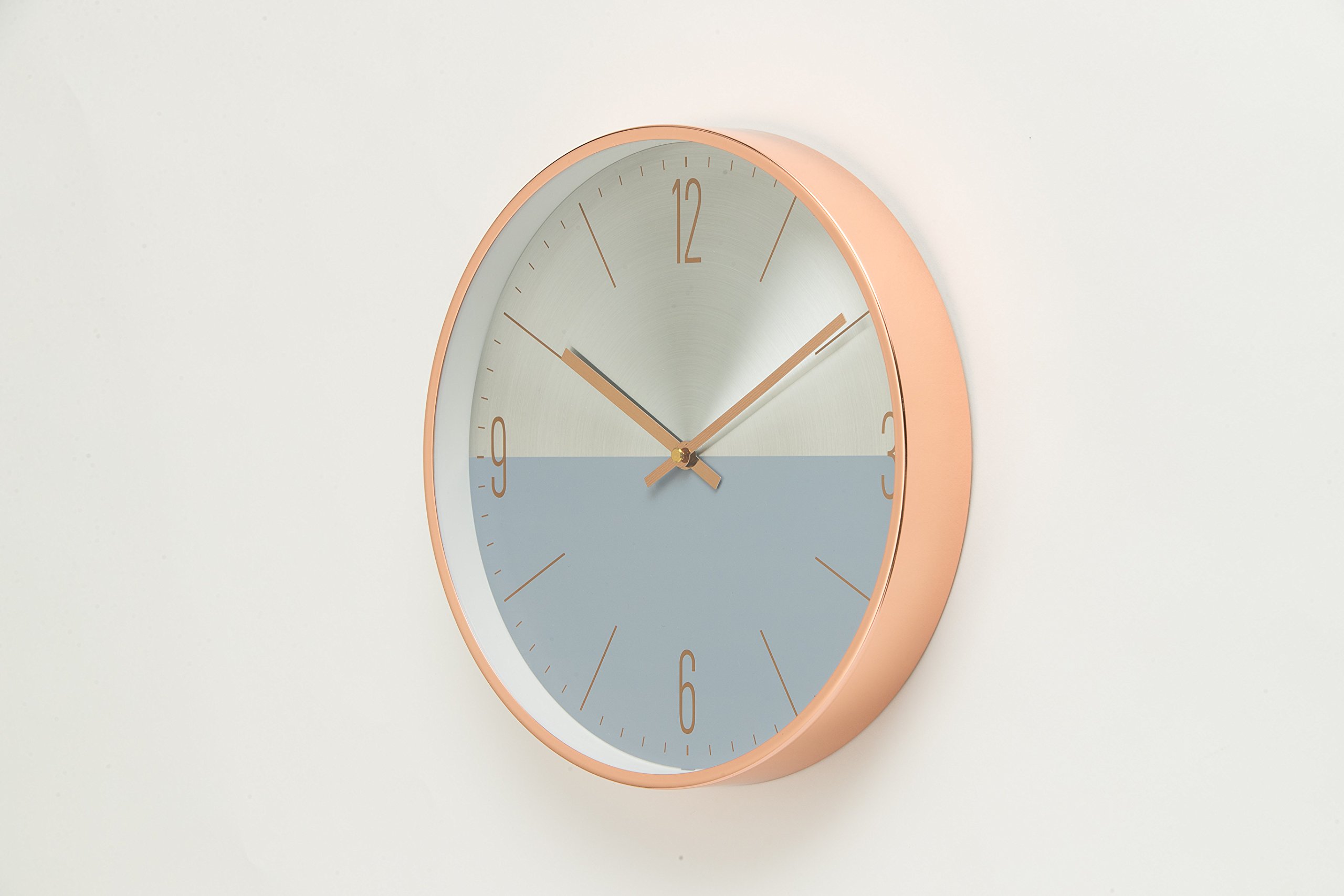 Arospa Luxury Modern 12" Two Toned Metal Design Silent NonTicking Wall